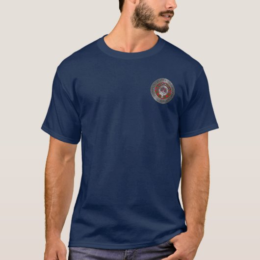クランロスクレスト&タータンチェックノット Tシャツ (正面)