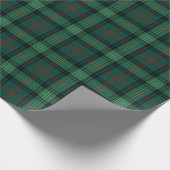 クランロス狩りタータンチェックグリーンプレイド ラッピングペーパー (角)