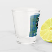 クランロックハートクレストバッジ&タータンチェック ショットグラス (左)