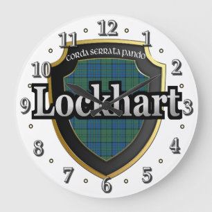 クランロックハートタータンチェックスコティッシュドリームクロック ラージ壁時計