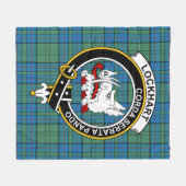 クランロックハートタータンチェックプレイド フリースブランケット (正面(横))