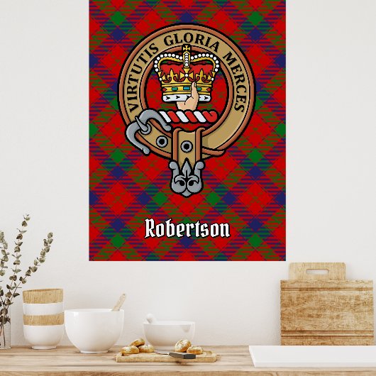 クランロバートソンクレストオーバータータンチェック ポスター (キッチン)