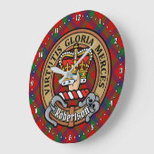 クランロバートソンクレストオーバータータンチェック ラージ壁時計 (傾斜)