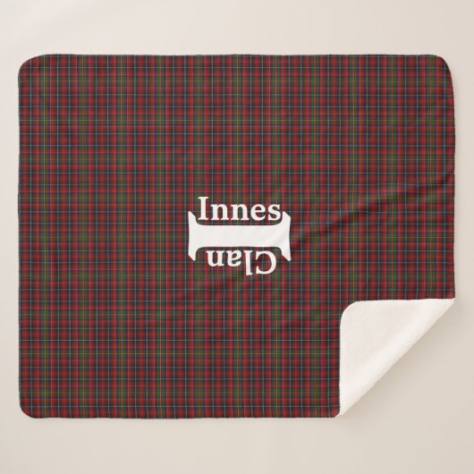 クラン伝統的インズタータンチェックプレイド シェルパブランケット (正面(横))