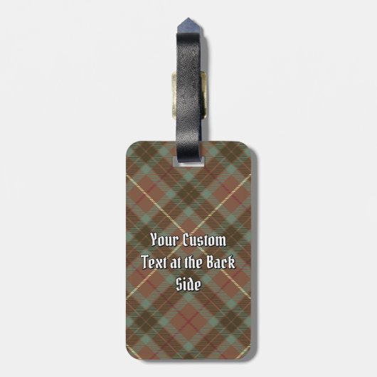 クラン狩り風化タータンチェックラゲージタグ ラゲッジタグ (裏面縦)