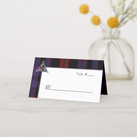 クラン結婚ブラウン プレイスカード (正面)