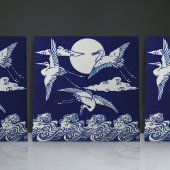 クラン飛んでいるズクリストファードレッサーアールヌーボー タイル