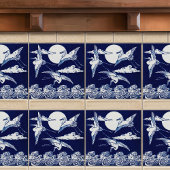 クラン飛んでいるズクリストファードレッサーアールヌーボー タイル