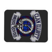 クラン・エリオット・バ縁どッジ、Reivers、スコットランドテープ マグネット (横)