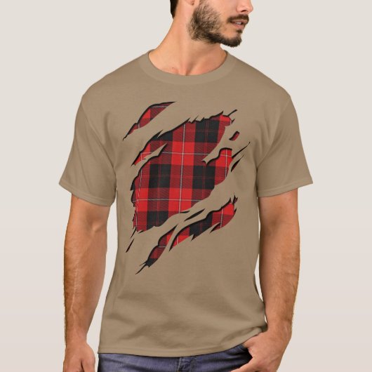 クラン・カニンガム タータン プリント柄 Tシャツ (正面)