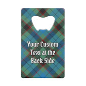 クラン・ガスリーのクレストのタータンチェック クレジットカード栓抜き (裏面)