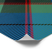 クラン・ガスリーのクレストのタータンチェック ポスター (角)