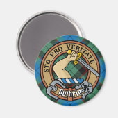 クラン・ガスリーのクレストのタータンチェック マグネット (正面/裏面)