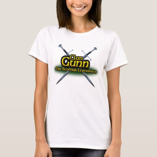 クラン ガン - スコットランドの体験 Tシャツ (正面)