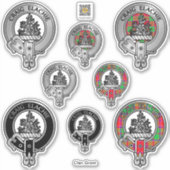 クラン・グラント・クレスト&タータンチェック・ステッカー シール