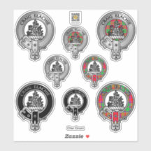 クラン・グラント・クレスト&タータンチェック・ステッカー