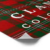 クラン・グレゴール・カラーズ・オブ・スコットランドタータンチェック ポスター (角)