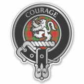 クラン・コミン |カミングクレスト&タータンチェックステッカー シール (正面)