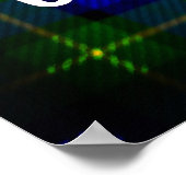 クラン・ゴードンの紋章とタータンチェックポスター ポスター (角)