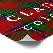 クラン・シンクレア・カラーズ・オブ・スコットランドタータンチェック ポスター (角)