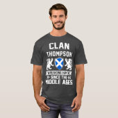 クラン・トンプソン(Clan THOMPSON)スコットランドの家族スコットランドの母親 Tシャツ (正面フル)