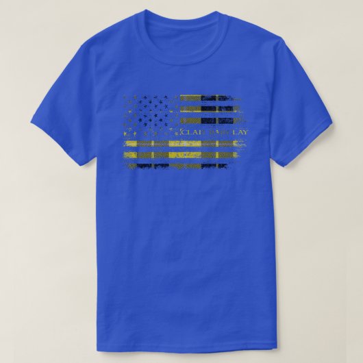 クラン・バークレスコットランドタータンチェックアメリカ国旗kiltスコットランド tシャツ (デザイン正面)