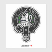 クラン・ファルカーソンクレスト&タータンチェックステッカー シール (シート)