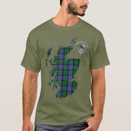 クラン・ファーガスソン バルキダータータンチェック マップ&クレスト Tシャツ