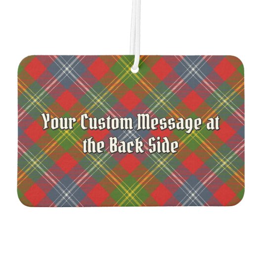 クラン・フォレスター・クレストタータンチェック カーエアーフレッシュナー (裏面)