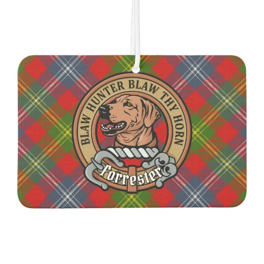 クラン・フォレスター・クレストタータンチェック カーエアーフレッシュナー (正面)