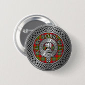 クラン・フォレスター |フォスタークレスト&タータンチェックノット 缶バッジ (正面&裏面)