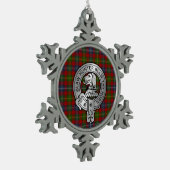 クラン・フォレスター/フォスター・クレスト&タータンチェック スノーフレークピューターオーナメント (左)