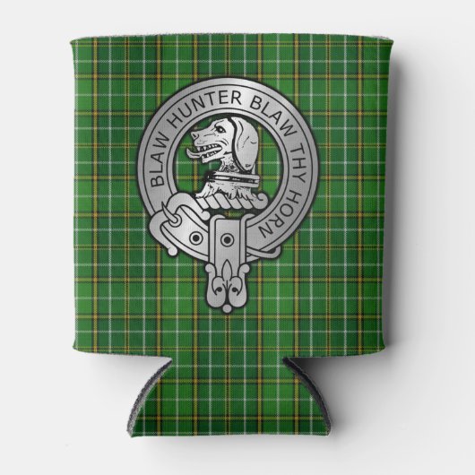 クラン・フォレスター/フォスター・クレスト&狩りタータンチェック 缶クーラー (正面)