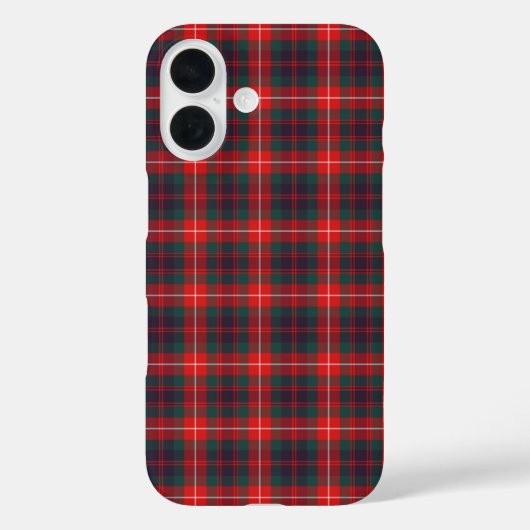 クラン・フレイザー・オブ・ロバットタータンチェックレッドとネイビー・プレイド Case-Mate iPhoneケース (裏面)