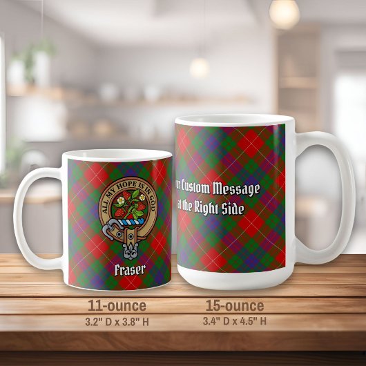 クラン・フレーザー紋章 タータン コーヒーマグカップ