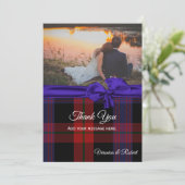 クラン・ブラウン結婚・プレイドの写真サンキューカード サンキューカード (スタンド正面)