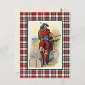 クラン・マカルスター ヴィンテージ イラスト タルタン フレーム ポストカード (正面/裏面)