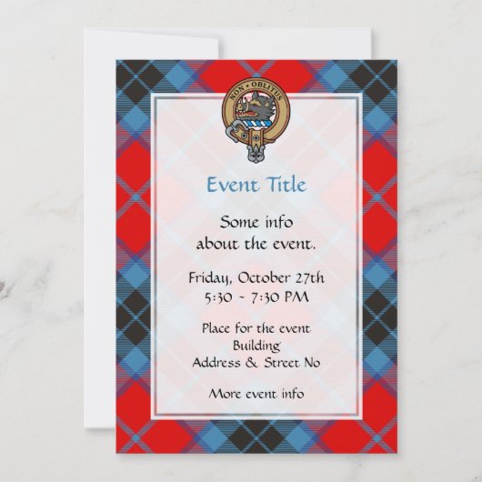 クラン・マクタビッシュの紋章 招待状 (正面)