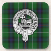 クラン・マクドナルド・オブ・ザ・アイレス・クレスト&タータンチェック コースター (正面)