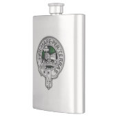 クラン・マクドナルド・オブ・ザ・アイレス・クレスト&タータンチェック フラスク (左)