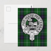 クラン・マクドナルド・オブ・ザ・アイレス・クレスト&タータンチェック ポストカード (正面/裏面)