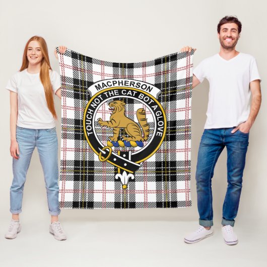 クラン・マクファーソンタータンチェックプレイド フリースブランケット (インサイチュ)