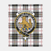 クラン・マクファーソンタータンチェックプレイド フリースブランケット (正面)