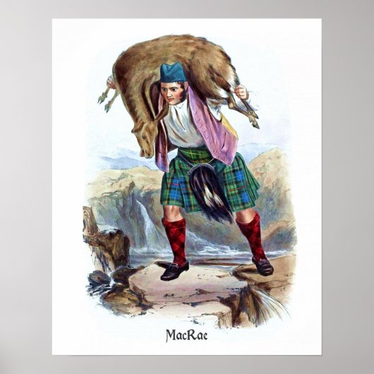 クラン・マクラー(Clan MacRae) by R. R. McIan ポスター (正面)