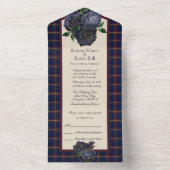 クラン・マクレーン・オブ・ロシュブイスコティッシュタータンチェック オールインワン招待状 (内側)