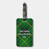 クラン・マッカーサー・クレストタータンチェック ラゲッジタグ (裏面縦)