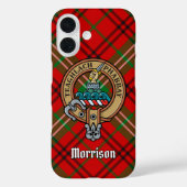 クラン・モリソンのクレスト赤いタータンチェックiPhoneケース Case-Mate iPhoneケース (裏面)