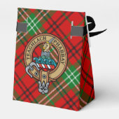 クラン・モリソンの赤いタータンチェックの好意ボックスの上にクレスト フェイバーボックス (裏面サイド)