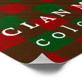 クラン・モンクレイフカラーズ・オブ・スコットランドタータンチェック ポスター (角)