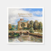 クラン・モンゴメリーのエグリントン城スコットランド スタンダードカクテルナプキン (正面)